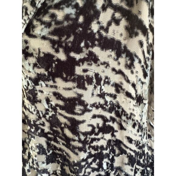 Gypsy 05 Silk Velvet Burnout Dress – L - Sheer Cold Shoulder Boho Glam Party - Picture 11 of 12